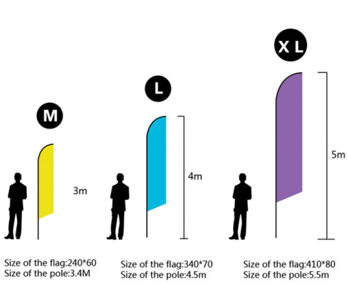 swooper flag size